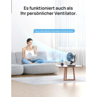 Tichý stolní ventilátor Dreo Lynx S 28dB Smart pro ložnici Kancelářský ventilátor s dálkovým ovládáním Chlazení 21 m Vzdálenost 